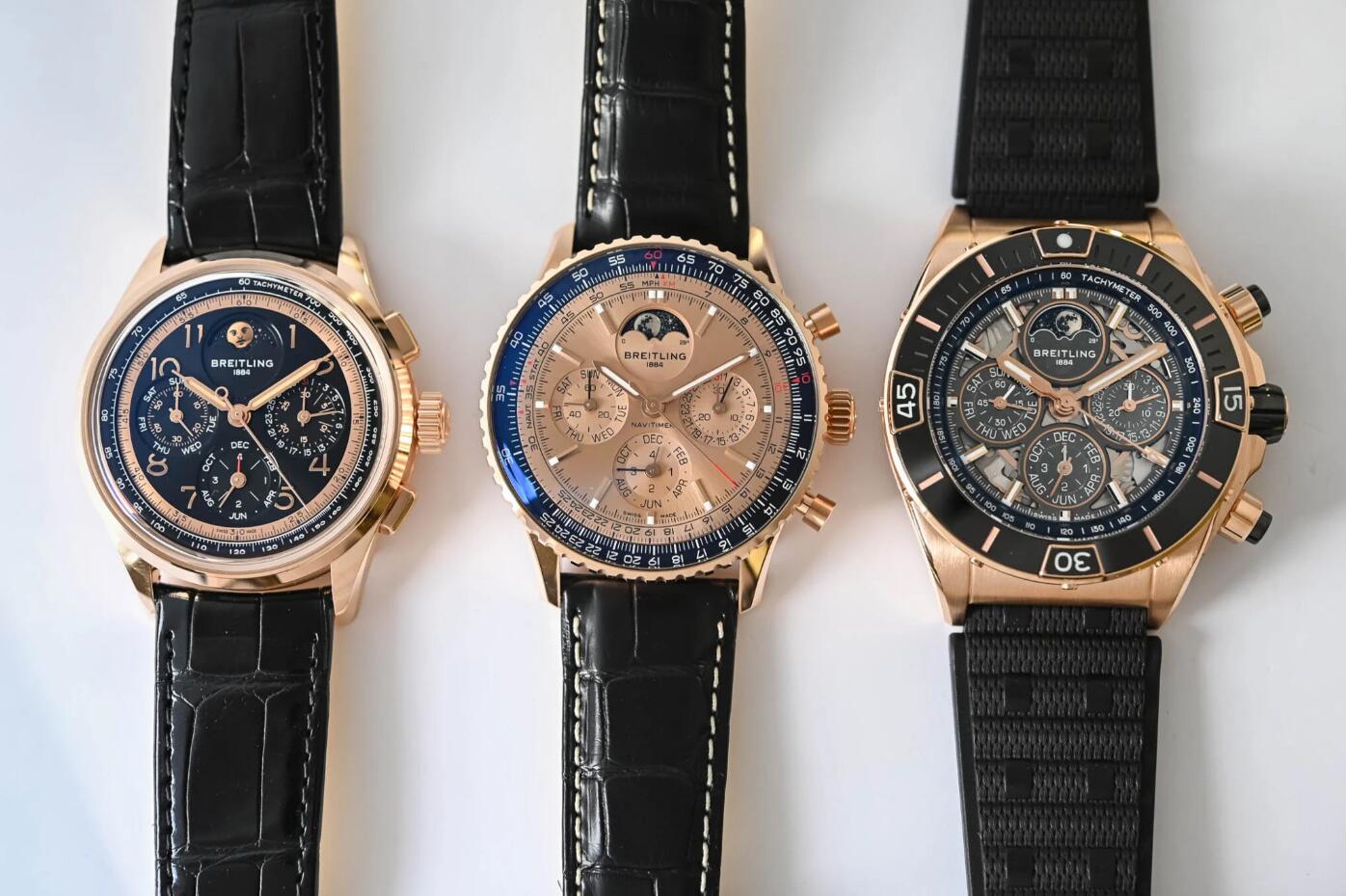 Collection 140e anniversaire de Replique Breitling, un trio de montres avec un nouveau mouvement à calendrier perpétuel